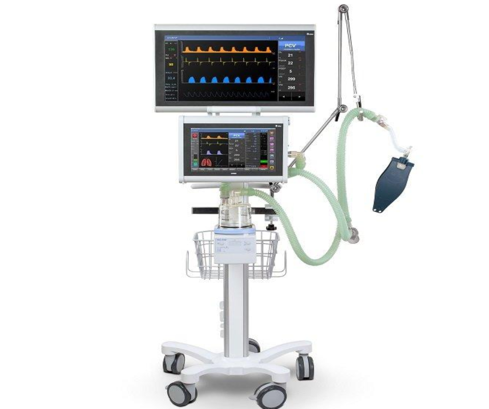 ICU hospital bed compatible ventilators including Bubble CPAP, ICU ventilators for Neonate, Pediatric, and Adult respiratory support.